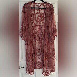 Lace kimono duster cardigan